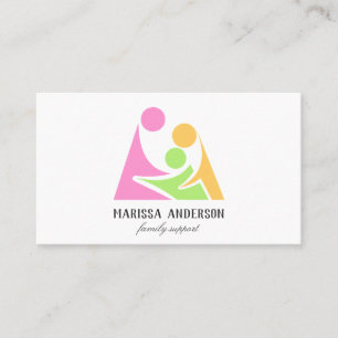 Tarjeta De Visita Sencillo logotipo de compatibilidad con la familia