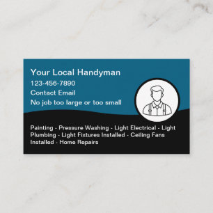 Tarjeta De Visita Sencillo mantenimiento del hogar moderno para el h