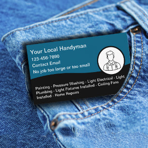 Tarjeta De Visita Sencillo mantenimiento del hogar moderno para el h