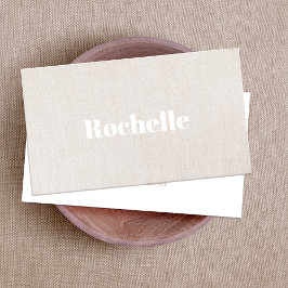 Tarjeta De Visita Sencillo minimalismo moderno fondo de línea beige