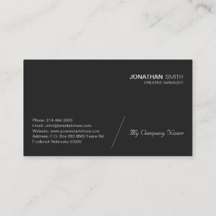 Tarjeta De Visita Sencillo Minimalista, lujoso, Premium, negro