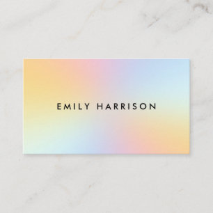 Tarjeta De Visita Sencillo Pastel Ombre moderno
