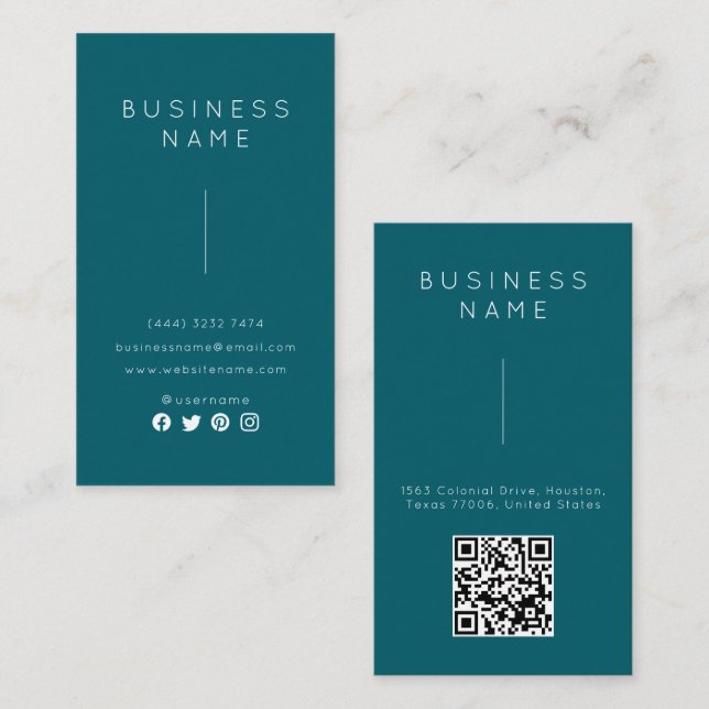 Tarjeta De Visita Sencillo Profesional Elegante Emplear Título de Tr (Anverso / Reverso)