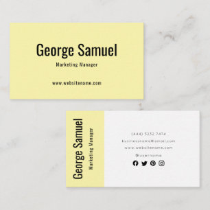 Tarjeta De Visita Sencillo Profesional Elegante Emplear Título de Tr