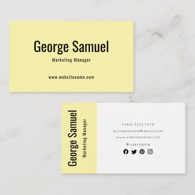 Tarjeta De Visita Sencillo Profesional Elegante Emplear Título de Tr (Anverso / Reverso)