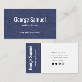 Tarjeta De Visita Sencillo Profesional Elegante Emplear Título de Tr