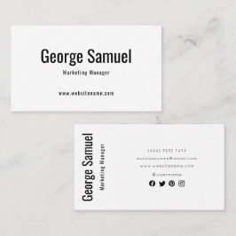 Tarjeta De Visita Sencillo Profesional Elegante Emplear Título de Tr