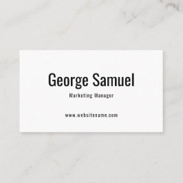 Tarjeta De Visita Sencillo Profesional Elegante Emplear Título de Tr