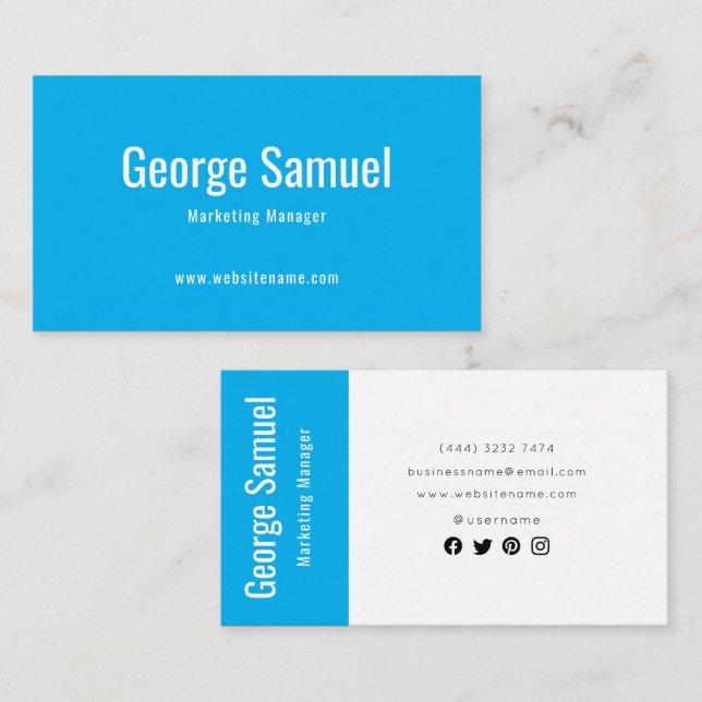 Tarjeta De Visita Sencillo Profesional Elegante Emplear Título de Tr (Anverso / Reverso)