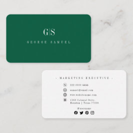 Tarjeta De Visita Sencillo Profesional Elegante Emplear Título de Tr
