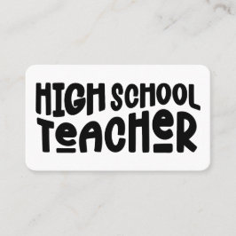 Tarjeta De Visita Sencillo profesor de secundaria