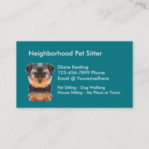 Tarjeta De Visita Sencillo sitio Mascota