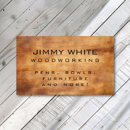 Tarjeta De Visita Sencillo taller de madera Minimalista
