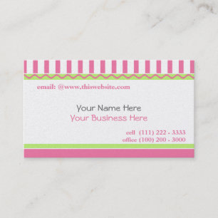 Tarjeta De Visita Sencillo y dulce/ rosa