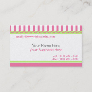 Tarjeta De Visita Sencillo y dulce/ rosa