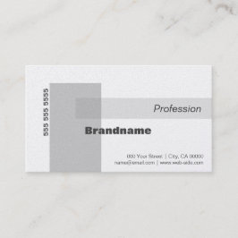Tarjeta De Visita Sencillo y elegante estilo gris blanco profesional