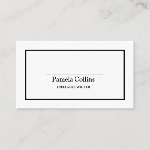 Tarjeta De Visita Sencillo y elegante estilo profesional Balck & Whi