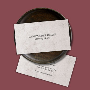 Tarjeta De Visita Sencillo y elegante fiscal de textura de piedra fa