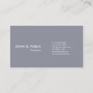 Tarjeta De Visita Sencillo y elegante profesional gris moderno