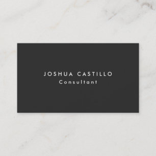 Tarjeta De Visita Sencillo y elegante profesional Gris moderno