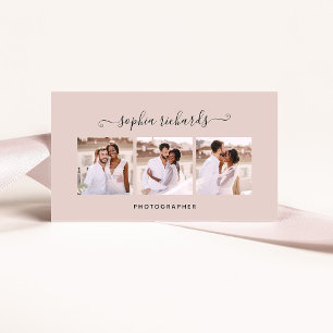 Tarjeta De Visita Sencillo y elegante Tres fotógrafos