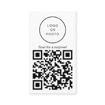 Sencillo y moderno logotipo de código QR en blanco