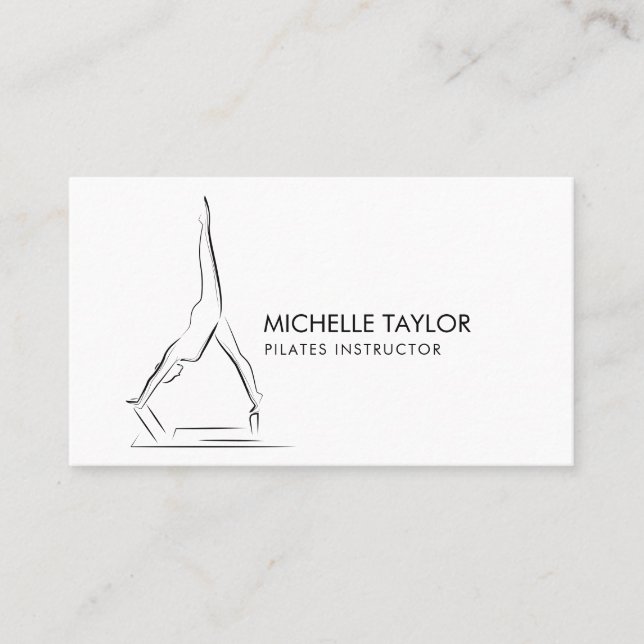 Tarjeta De Visita Sencillo y moderno Pilates Fitness (Anverso)