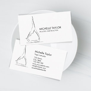 Tarjeta De Visita Sencillo y moderno Pilates Fitness