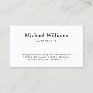 Tarjeta De Visita Sencillo y profesional