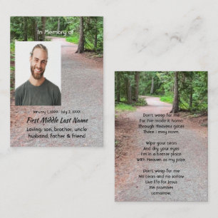 Tarjeta De Visita Sendero de paseo de hiking cristiano para guardar