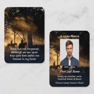 Tarjeta De Visita Sendero de paseo forestal de oración fotográfica c