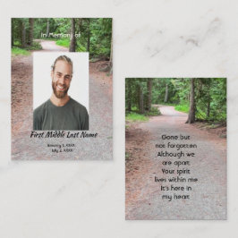 Tarjeta De Visita Sendero de paseo por el bosque del camino del recu