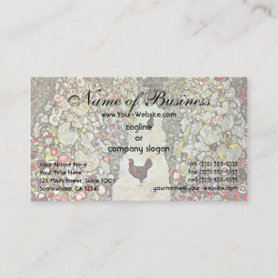 Tarjeta De Visita Sendero del jardín con gallinas de Gustav Klimt