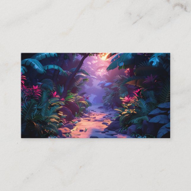 Tarjeta De Visita Sendero tropical hawaiano (Anverso)