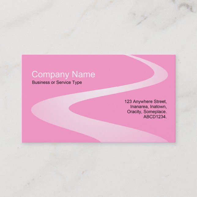 Tarjeta De Visita Sendero ZigZag - Tonos de rosa (Anverso)