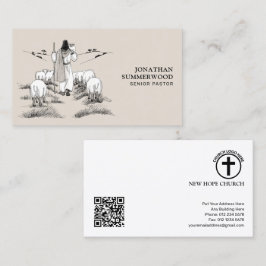 Tarjeta De Visita Senior Pastor Business Card | Jesus the Shepherd
