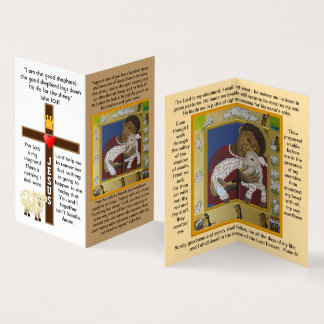 Tarjeta De Visita Señor es mi pastor Carné de oración de ovejas perd