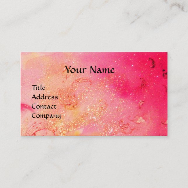 Tarjeta De Visita SEÑORA CON MÁSCARA MÁSCARA MONOGRAMA FAMOSA rosa (Anverso)