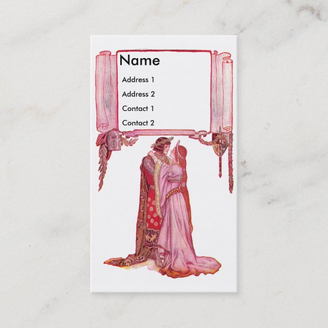 Tarjeta De Visita Señora de abarcamiento Love del caballero (Anverso)