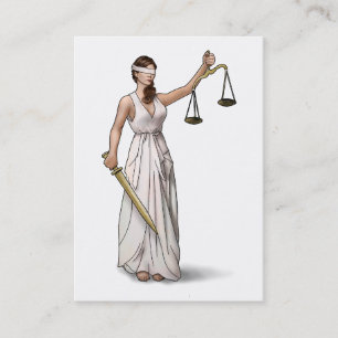 Tarjeta De Visita Señora Justice Illustration