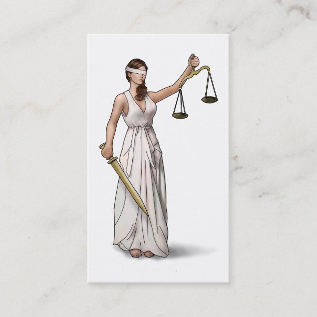 Tarjeta De Visita Señora Justice Illustration (Anverso)