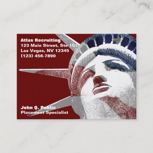 Tarjeta De Visita Señora Liberty (Anverso)