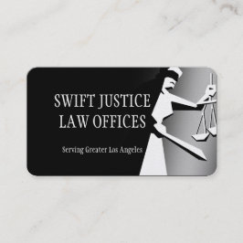 Tarjeta De Visita Señora oscura de Deco de la justicia