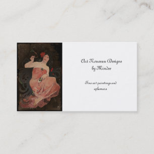 Tarjeta De Visita Señora parisiense en negro