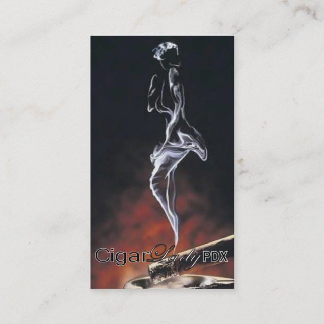 Tarjeta De Visita Señora PDX 2 del cigarro (Anverso)