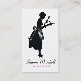 Tarjeta De Visita Señora preciosa Female Chef Cook Catering del