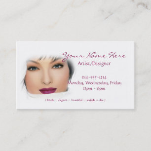 Tarjeta De Visita Señora preciosa Makeup/clavos/tarjetas de visita