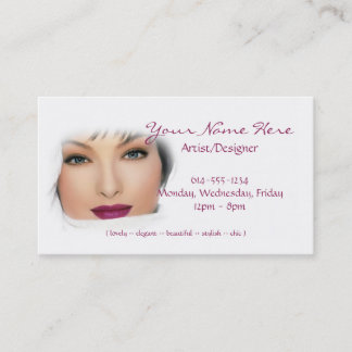 Tarjeta De Visita Señora preciosa Makeup/clavos/tarjetas de visita