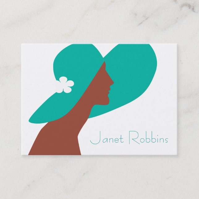 Tarjeta De Visita Señora Profile Card Green de Deco (Anverso)