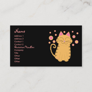 Tarjeta De Visita Señora sana del gato de Purrfectly